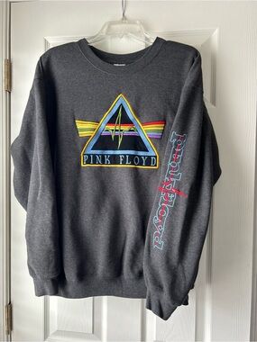Pink Floyd Two Side Embroidered Dark Side of the Moon Crewneck Sweatshirt